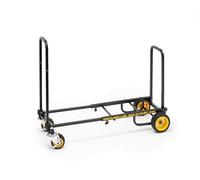 Rock-N-Roller R2G (Micro Ground Glider) 8-in-1 Folding Multi-Cart/Hand Truck/Dolly/Platform Cart/26" to 39" Telescoping Frame/350 lbs. Load Capacity, Black
