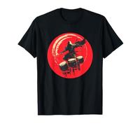 Rock Ninja with Cool Drums Costume for Adults and Kids T-Shirt