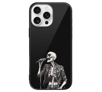Rock N'roll Skeleton Slim Glass Case Protective Classic Cell Phone Basic Cases Compatible with iPhone 16/16 Plus/16 Pro/16 Pro Max/16 E