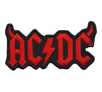 Rock Off AC/DC Horns Design Polyester Fabric Applique Patch, 48x95mm, 1 Piece