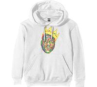 Biggie Smalls Hoodie Crown Logo Official Unisex White Pullover M