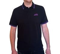 Rock Off Black Sabbath Wavy Logo Black Unisex Polo Shirt (Small)