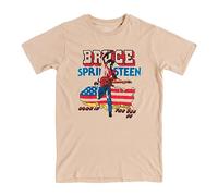 Rock Off Bruce Springsteen 85 Born in The USA Beige Tour T Shirt