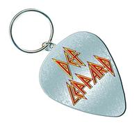 Def Leppard Keyring Keychain Guitar Pick Band Logo Hysteria New Official Metal
