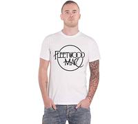 Rock Off Fleetwood Mac 'Classic Logo' (White) T-Shirt (Small)