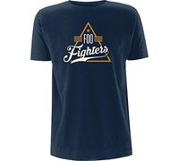 Rock Off Foo Fighters 'Triangle' (Blue) T-Shirt (Large)