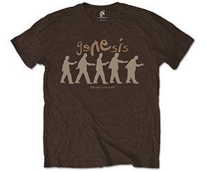 Rock Off Genesis 'The Way We Walk' (Brown) T-Shirt (Extra Large)