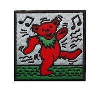 Rock Off Grateful Dead Dancing Bear Square Official Woven Patch