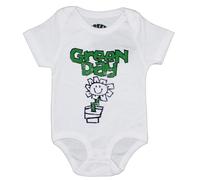 Rock Off Green Day Flower Pot White Babygrow Romper Suit (18-24 Months)