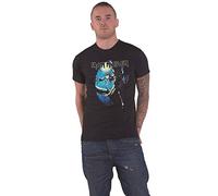 Rock Off Iron Maiden 'Fear of The Dark Oval Eddie Moon' (Black) T-Shirt (Large)
