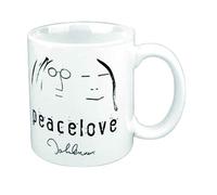 Rock Off John Lennon Mug, Peace and Love