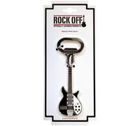 Rock Off Mathew Street B&W Guitar Bottle Opener Keyring in Silver Rock Off Silver