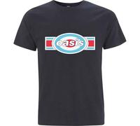 Oasis T Shirt Band Logo Target Oblong Official Mens Navy Blue S
