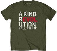 Rock-Off Official Paul Weller - A Kind Revolution - Mens Green T Shirt (X-Large)
