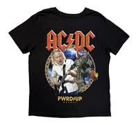 Rock Off officially Licensed Products AC/DC PWR'D-UP Norway EU Tour 25 T-Shirt in Black | Size: Small Rock Off officially Licensed Products Black S