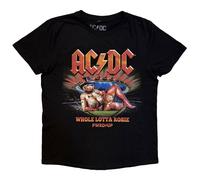 Rock Off officially Licensed Products AC/DC Whole Lotta Madrid EU Tour 25 T-Shirt in Black | Size: Medium Rock Off officially Licensed Products Black M