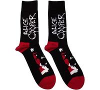 Rock Off officially licensed products Alice Cooper Face Logo Ankle Socks UK Size 7-11, black, M