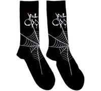 Rock Off officially licensed products Alice Cooper Web Logo Ankle Socks UK Size 7-11, black, M