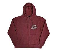 Alice In Chains Hoodie Circle Emblem Logo Official Unisex Maroon Red Zipped S