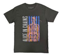 Rock Off officially licensed products Alice in Chains Skeletal Band Logo T Shirt L Charcoal