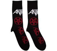Rock Off officially licensed products Anthrax Pentathrax Logo Pattern Ankle Socks One Size