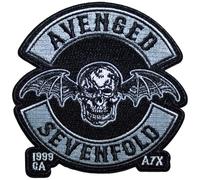 Rock Off officially licensed products Avenged Sevenfold Deathbat Crest Cut-Out Woven Patch One Size
