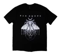Rock Off officially licensed products Bad Omens Band Logo Moth T Shirt L Black