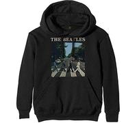 Rock Off officially licensed products Beatles Abbey Road John Lennon Paul McCartney Official Unisex Hoodie Hooded Top (Large) Black