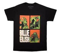 Rock Off officially Licensed Products Billie Eilish 3 Photo Logo T Shirt L Black
