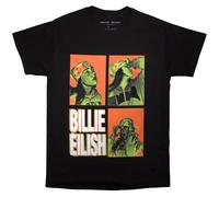 Rock Off officially licensed products Billie Eilish 3 Photo Logo T Shirt XL Black