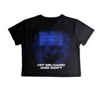 Rock Off officially licensed products Billie Eilish HMHAS Blue Lines Crop Top M