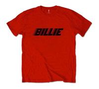 Rock Off officially licensed products Billie Eilish Racer Logo and Blohsh T Shirt L Red