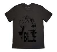 Rock Off officially licensed products Billie Eilish Tonal Bandana Photo V Neck T Shirt M Charcoal