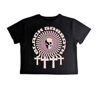 Rock Off officially licensed products Black Sabbath Hypnotic Skull Crop Top S