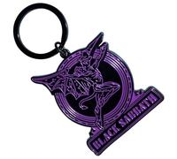 Rock Off officially licensed products Black Sabbath Purple Text Logo And Daemon Keyring Keychain One Size