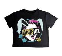 Rock Off officially licensed products Blink-182 Blind Date Logo Crop Top XS Black