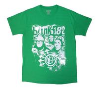 Rock Off officially Licensed Products Blink-182 One More Time Spray Paint T Shirt M Green