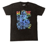 Rock Off officially licensed products Blondie Whiskey A Go Go Washed Finish T Shirt L Black