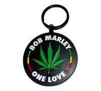 Rock Off officially licensed products Bob Marley Leaf Logo Keyring Keychain One Size