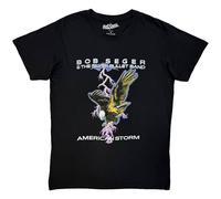 Rock Off officially Licensed Products Bob Seger & The Silver Bullet Band American Storm Carbon T-Shirt in Black | Size: Medium Rock Off officially Licensed Products Black M