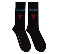 Rock Off officially licensed products Bon Jovi Dagger Heart Blue Logo Terry Socks One Size