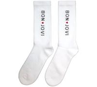 Rock Off officially licensed products Bon Jovi Heart Band Logo Terry Socks One Size