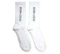 Rock Off officially licensed products Bon Jovi Heart Band Logo Terry Socks One Size