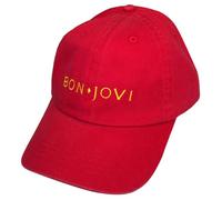 Rock Off officially licensed products Bon Jovi Original Band Logo Baseball Cap One Size Red