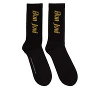 Rock Off officially licensed products Bon Jovi Yellow Band Logo Terry Socks One Size