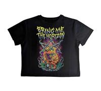 Rock Off officially licensed products Bring Me The Horizon Smoking Dinosaur Crop Top S Black