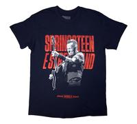 Rock Off officially licensed products Bruce Springsteen 24 Guitar Photo T Shirt XL Navy