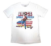 Rock Off officially licensed products Bruce Springsteen Born in The USA 85 T Shirt S White