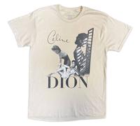 Rock Off officially Licensed Products Celine Dion Homage T-Shirt in Natural | Size: Medium Rock Off officially Licensed Products Natural M
