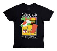 Rock Off officially Licensed Products Dashboard Confessional Vacation Tour T-Shirt in Black | Size: 2XL Rock Off officially Licensed Products Black 2XL